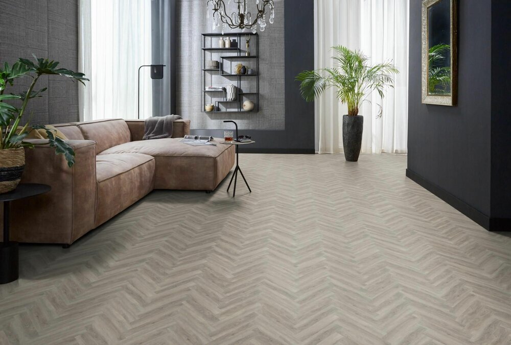 YUP herringbone click SRC light grey