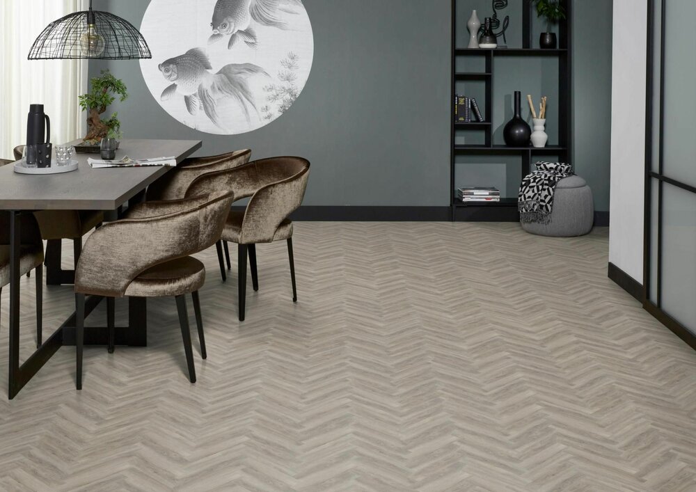 YUP herringbone click SRC light grey