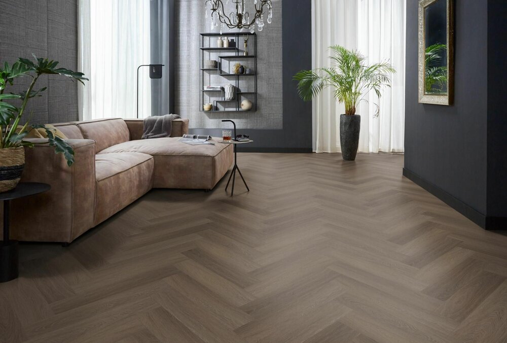 YUP Fulham herringbone click SRC brown